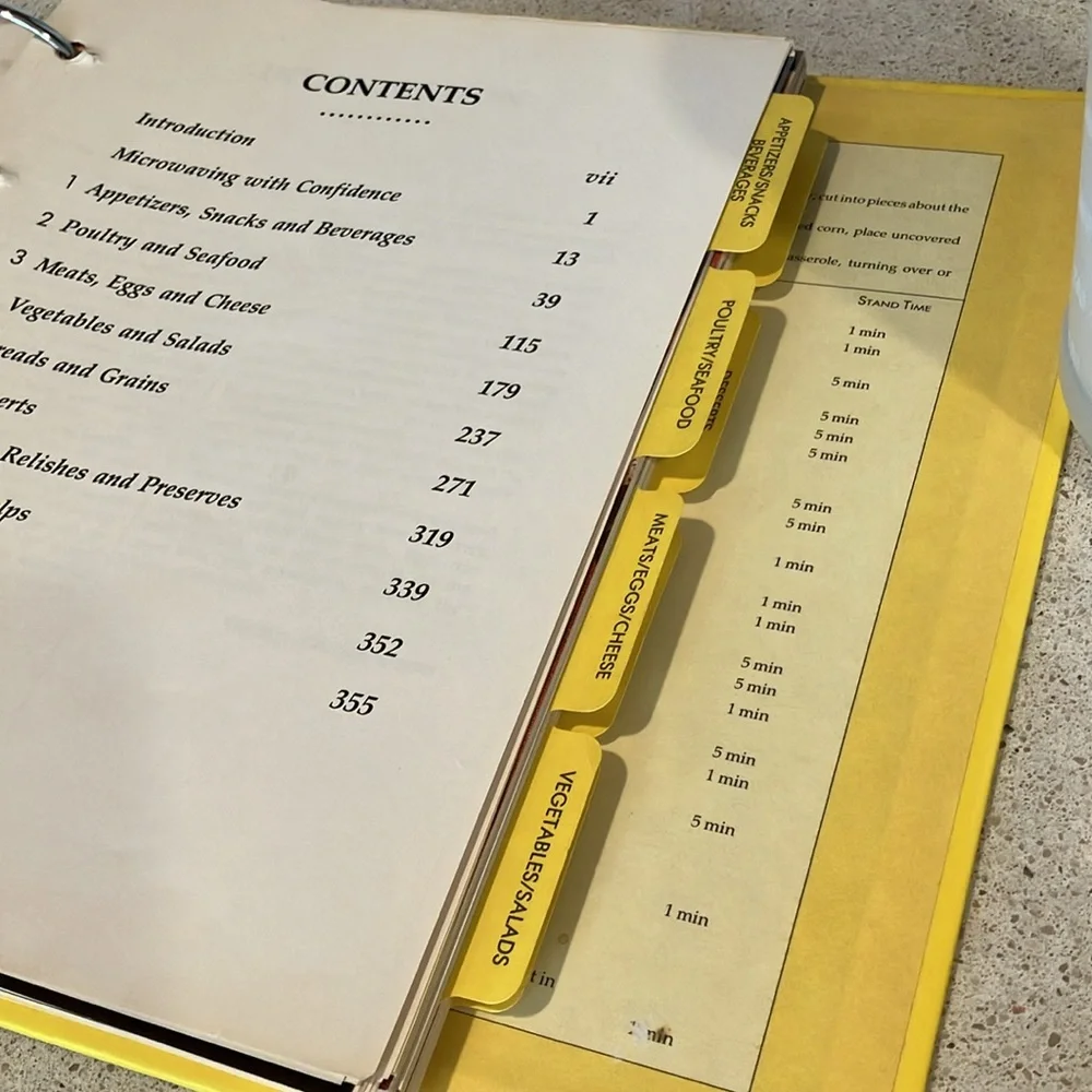 Vintage Betty Crocker's Microwave Cookbook 5-Ring
